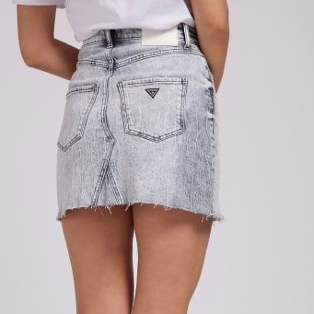 Guess Light Wash Denim Mini Skirt